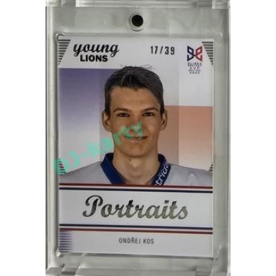 2023/24 Legendary Cards Hlinka Gretzky Cup Young Lions #P-22 Ondřej Kos Portréty Rainbow xx/39