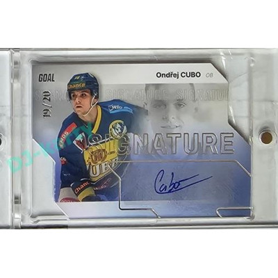2023/24 Goal cards Chance Liga 1. série #S-28 Ondřej Cubo Autograph Silver 19/20