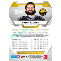 2023/24 Sportzoo ELH 2. serie #339 Šimon Zajíček