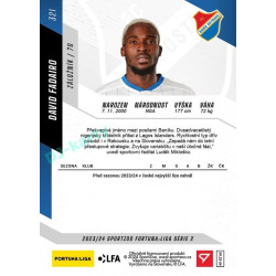 2023/24 Sportzoo Fortuna Liga 2. série #321 David Fadairo