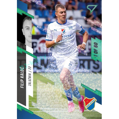 2023/24 Sportzoo Fortuna Liga 2. série #322 Filip Kaloč Green Dew 1of60