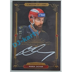 2021 OFS Kingdom of Lions Marek Zachar #A25 14/20 Authentic Signature WHITE