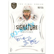 2021/22 OFS The Final Series Tomáš Divíšek #TFS-TD 16/25 Authentic Signature Gold