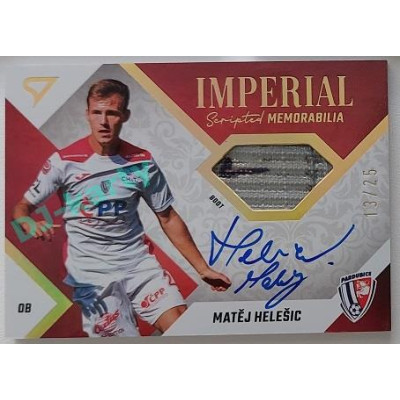 2022/23 Sportzoo Fortuna Liga 2. série #IM-HE Matěj Helešic Imperial Scripted Memorabilia 13/25