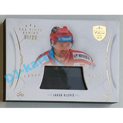 2021/22 OFS The Final Series Jakub Klepiš #STI-KLJ 01/20 Game Used Stick Gold