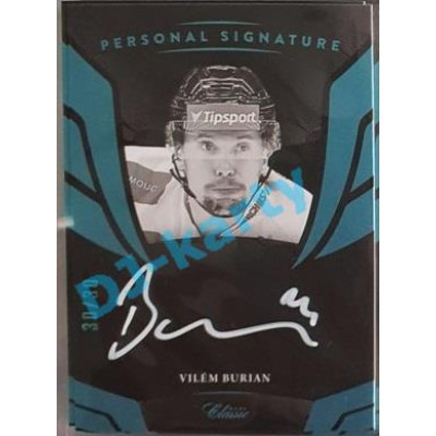 2020/21 OFS 1. série Vilém Burian #PS-VIBU 09/30 Personal Signature White