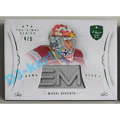 2021/22 OFS The Final Series Michal Neuvirth #STI-NEM 4/5 Game Used Stick Emerald
