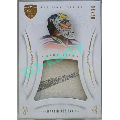 2021/22 OFS The Final Series Martin Růžička #MEM-MR Game Used Gold