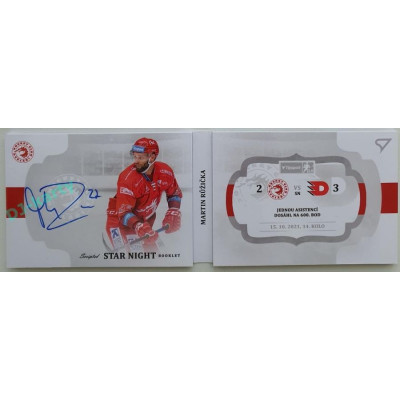 2021/22 Sportzoo TIPSPORT ELH 2. série #SN-MR Martin Růžička Star Night Booklet 17/25
