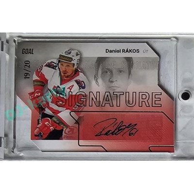 2023/24 Goal cards Chance Liga 1. série #S-45 Daniel Rákos Autograph Silver 19/20