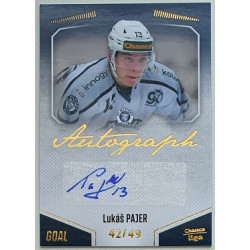 2022/23 Goal Cards Chance Liga 2. série #136 Lukáš Pajer Autograph xx/49