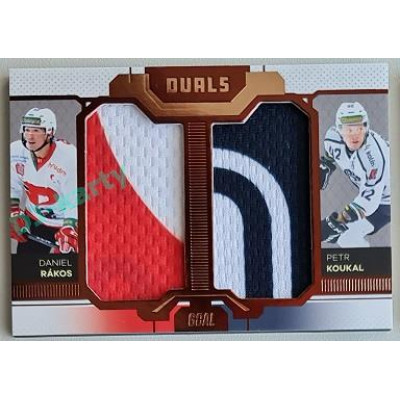 2022/23 Goal Cards Chance Liga Update #D-11 D. Rákos / P. Koukal Duals Jersey Bronze 11/30