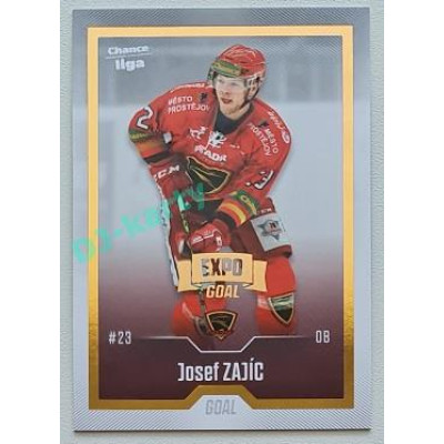 2022/23 Goal Cards Chance Liga 2. série #250 Josef Zajíc Expo Gold 1 of 3