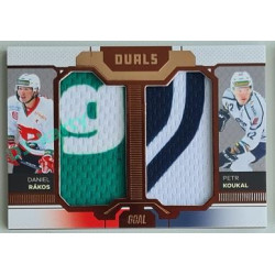 2022/23 Goal Cards Chance Liga Update #D-11 D. Rákos / P. Koukal Duals Jersey Bronze 02/30