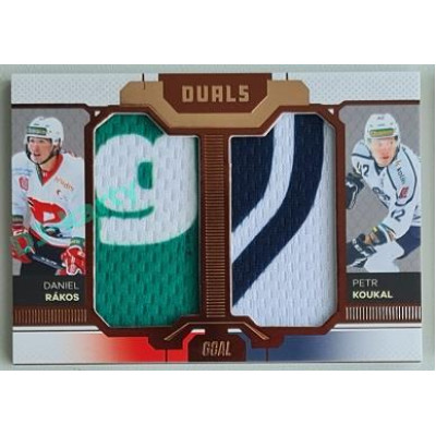 2022/23 Goal Cards Chance Liga Update #D-11 D. Rákos / P. Koukal Duals Jersey Bronze 02/30