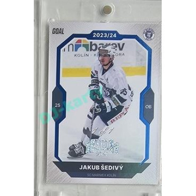 2023/24 Goal cards Chance Liga 2. série #347 Jakub Šedivý Blue Expo 1of1