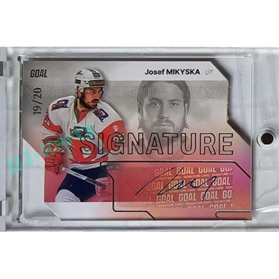 2023/24 Goal cards Chance Liga 1. série #S-46 Josef Mikyska Autograph Silver 19/20