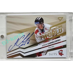 2023/24 Sportzoo ELH 2. serie #AWS-AC Aron Chmielewski Around The World Auto xx/75