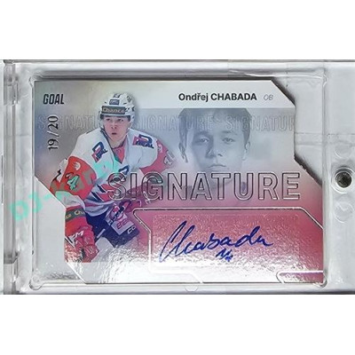 2023/24 Goal cards Chance Liga 1. série #S-44 Ondřej Chabada Autograph Silver 19/20