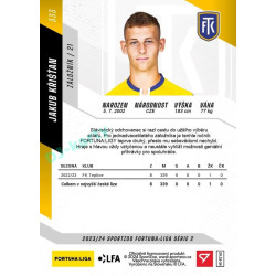 2023/24 Sportzoo Fortuna Liga 2. série #333 Jakub Křišťan