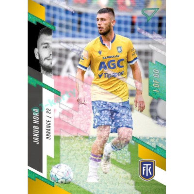 2023/24 Sportzoo Fortuna Liga 2. série #328 Jakub Hora Green Dew 1of60