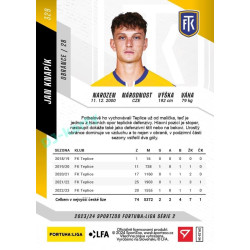 2023/24 Sportzoo Fortuna Liga 2. série #329 Jan Knapík