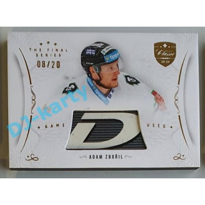 2021/22 OFS The Final Series Adam Zbořil #STI-ZBA 08/20 Game Used Stick Gold