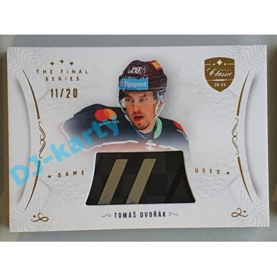 2021/22 OFS The Final Series Tomáš Dvořák #STI-DVT 11/20 Game Used Stick Gold
