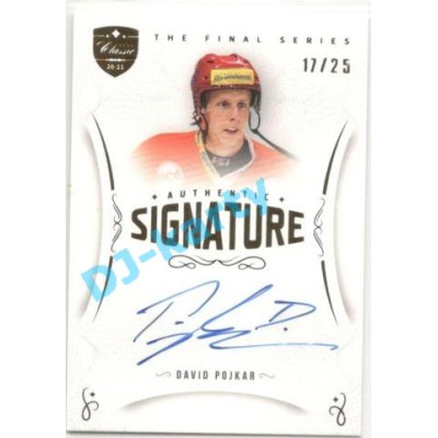 2021/22 OFS The Final Series David Pojkar #TFS-DP 17/25 Authentic Signature Gold
