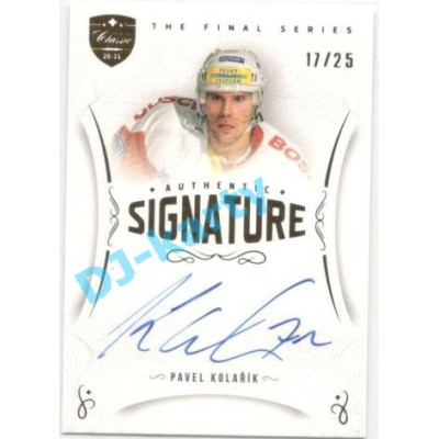 2021/22 OFS The Final Series Pavel Kolařík #TFS-PK 17/25 Authentic Signature Gold