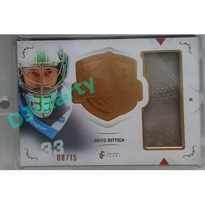 2021/22 Legendary Cards SAVES HELP MEMORABILIA SERIES #SHM-17 David Rittich Memorabilia Gold 08/15