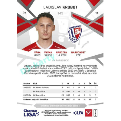 2024/25 Sportzoo Chance Liga 1. série #143 Ladislav Krobot