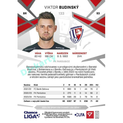 2024/25 Sportzoo Chance Liga 1. série #133 Viktor Budinský