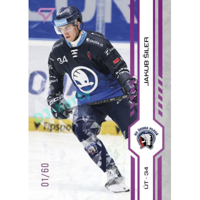 2024/25 Sportzoo ELH 2. serie #348 Jakub Šiler Purple Iceberg xx/60
