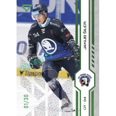 2024/25 Sportzoo ELH 2. serie #348 Jakub Šiler Green Glitter xx/30