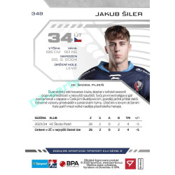2024/25 Sportzoo ELH 2. serie #348 Jakub Šiler