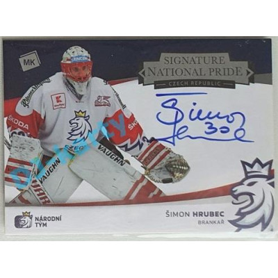 2021 MK reprezentace Šimon Hrubec #NPS-ŠH 46/63 National Pride Signatures