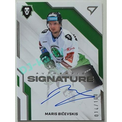 2022/23 Sportzoo ELH 1. série #AS2-MB Maris Bičevskis Signature level 2 xxx/100