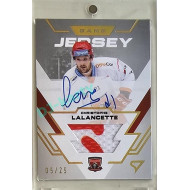 2023/24 Sportzoo ELH 1. série #GJS-CL Christophe Lalancette Game Jersey Auto 05/25
