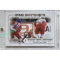 2023 LC Bronze Medal Memories 1993 #GS-05 Petr Bříza, Erik Lindros Game Snapshots Platinum base xx/50