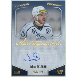 2022/23 Goal Cards Chance Liga 2. série #137 Jakub Sklenář Autograph xx/49