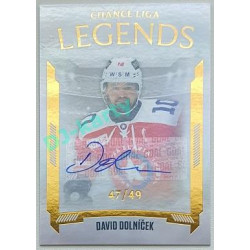2022/23 Goal Cards Chance Liga 2. série #23 David Dolníček Legends Autograph xx/49