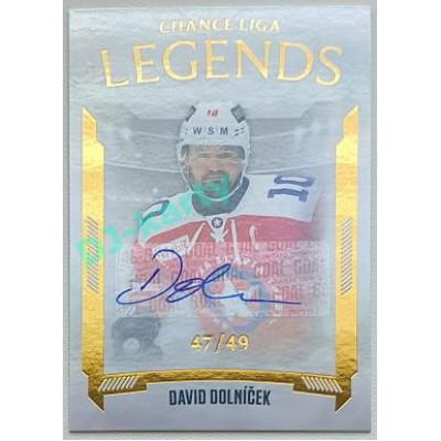 2022/23 Goal Cards Chance Liga 2. série #23 David Dolníček Legends Autograph xx/49