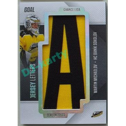 2022/23 Goal Cards Chance Liga 2. série #JL-27 Martin Michajlov Jersey Letters 5/9