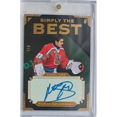 2023 Legendary Cards Simply the Best #S-23 Roman Čechmánek Signature Gold 1/4