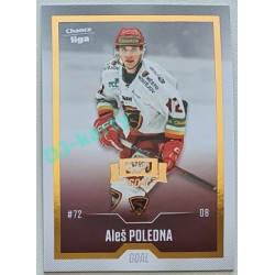 2022/23 Goal Cards Chance Liga 2. série #251 Aleš Poledna Expo Gold 1 of 3