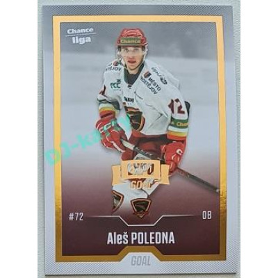 2022/23 Goal Cards Chance Liga 2. série #251 Aleš Poledna Expo Gold 1 of 3