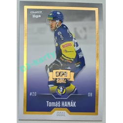 2022/23 Goal Cards Chance Liga 2. série #290 Tomáš Hanák Expo Gold 1 of 3