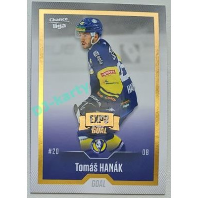 2022/23 Goal Cards Chance Liga 2. série #290 Tomáš Hanák Expo Gold 1 of 3