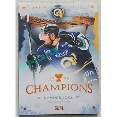 2023 Goal Cards Zlín Champions #13 Dominik Luža Parallel 7/10